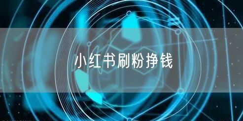 小红书刷粉挣钱